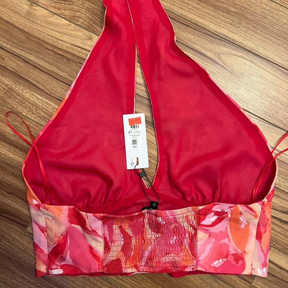 Dynamite Vibrant Pink and Orange Top - Picture 2 of 3